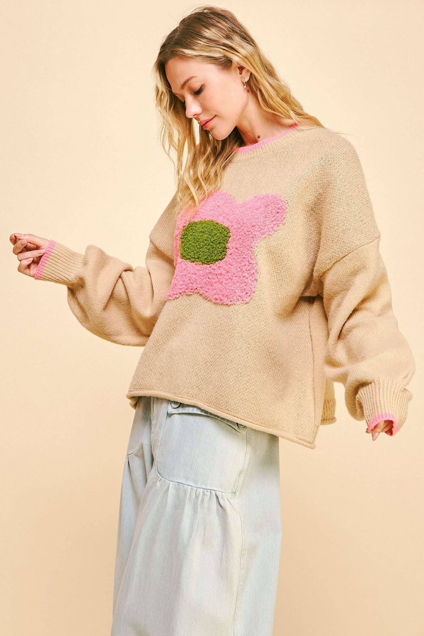 Julia Beth Daisy Knit Sweater