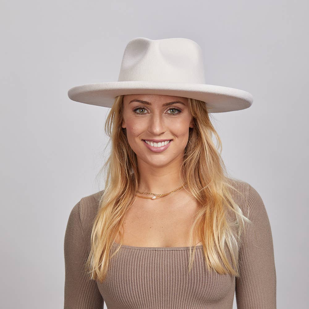 Pencil Rim Wool Felt Fedora Hat - Style Hudson