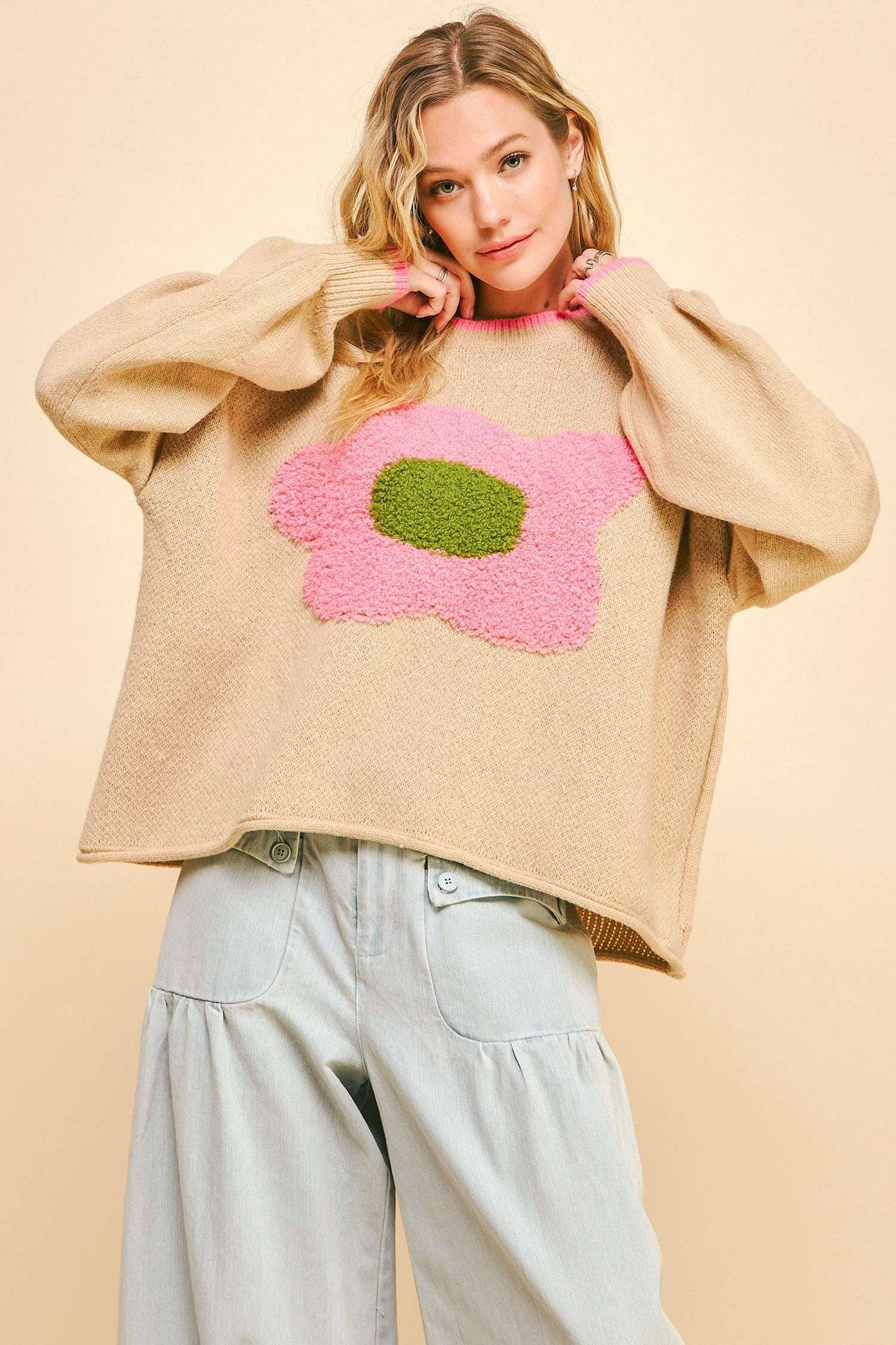 Julia Beth Daisy Knit Sweater