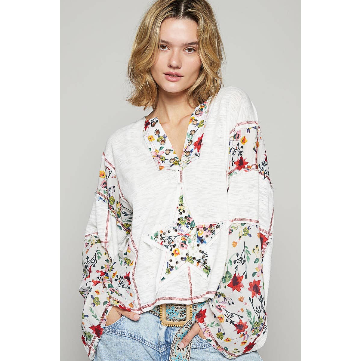 The Star floral top