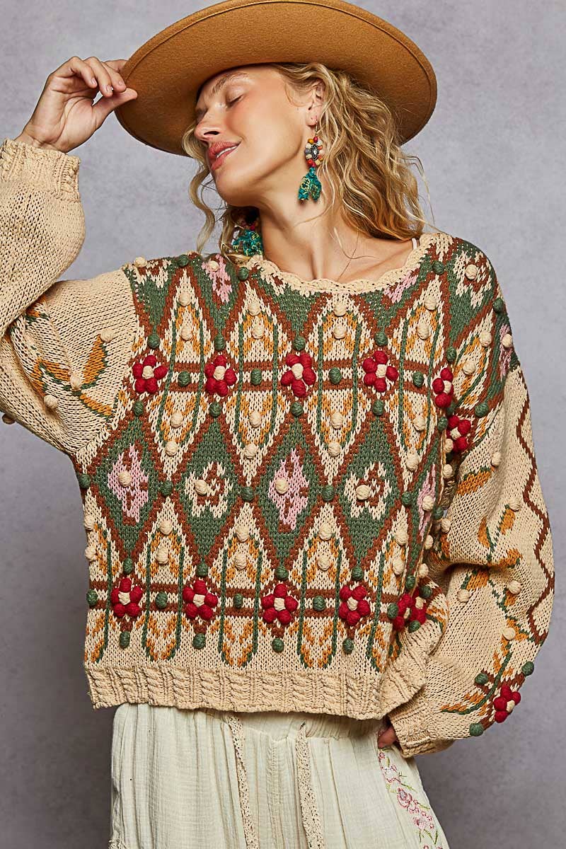 The Jeanelle Aztec Sweater
