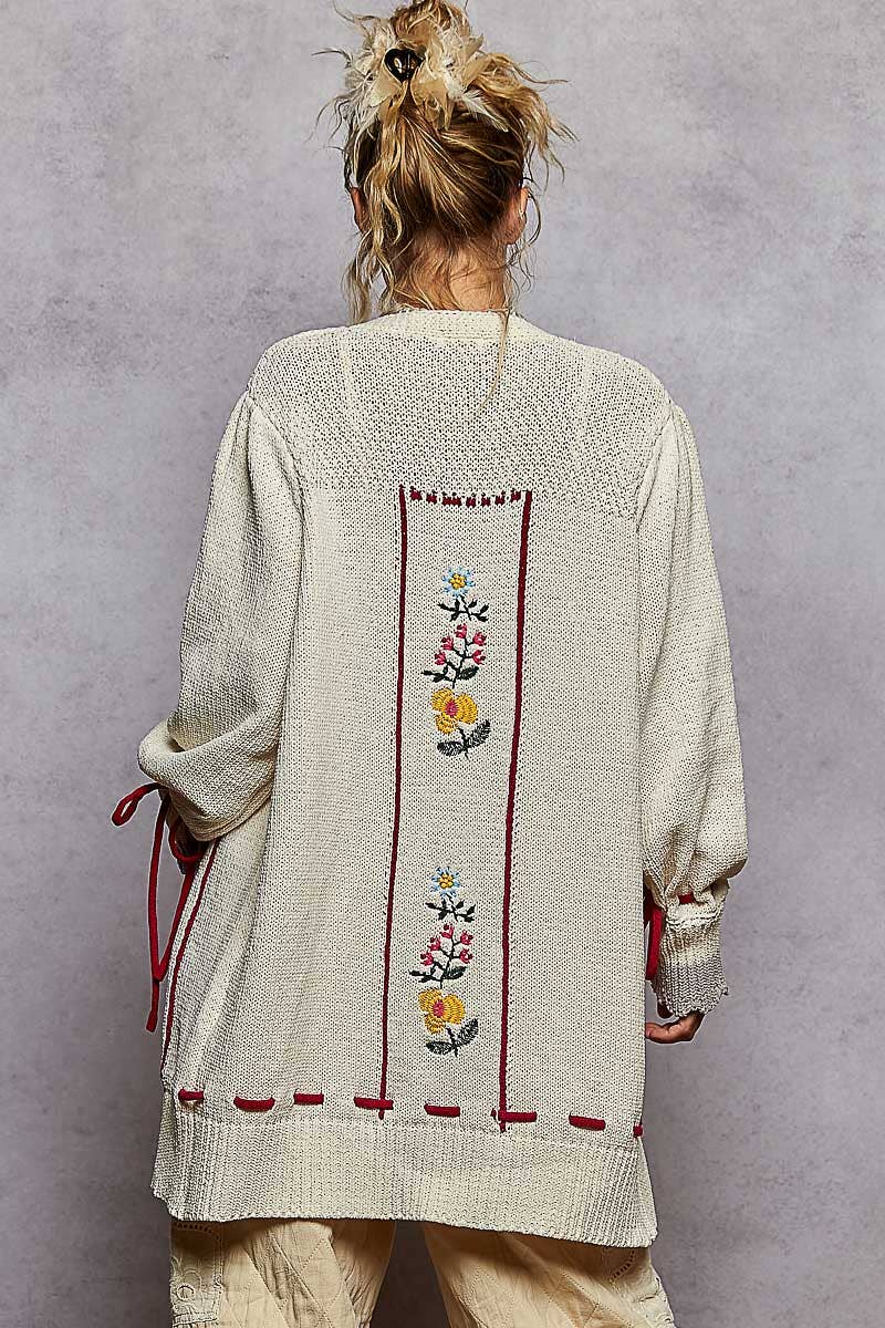 Floral Maxi Cardigan Sweater