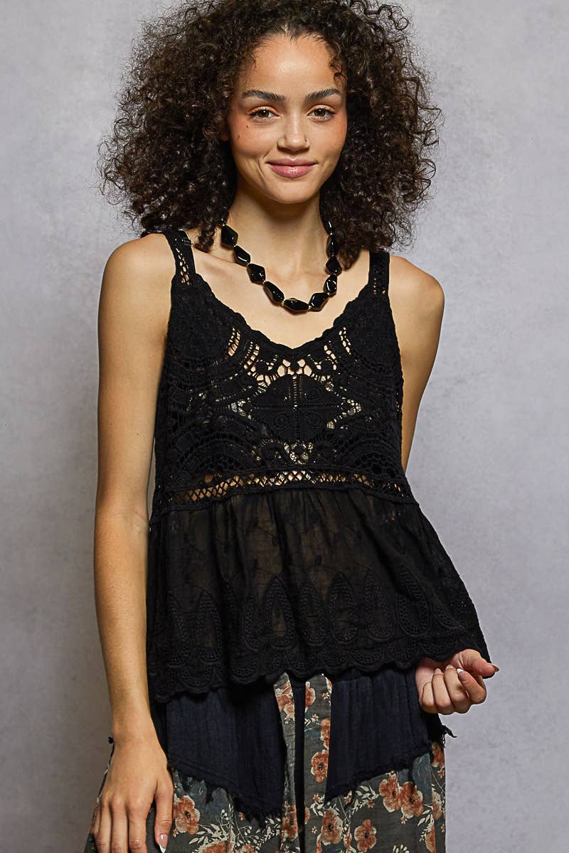 crochet woven tank