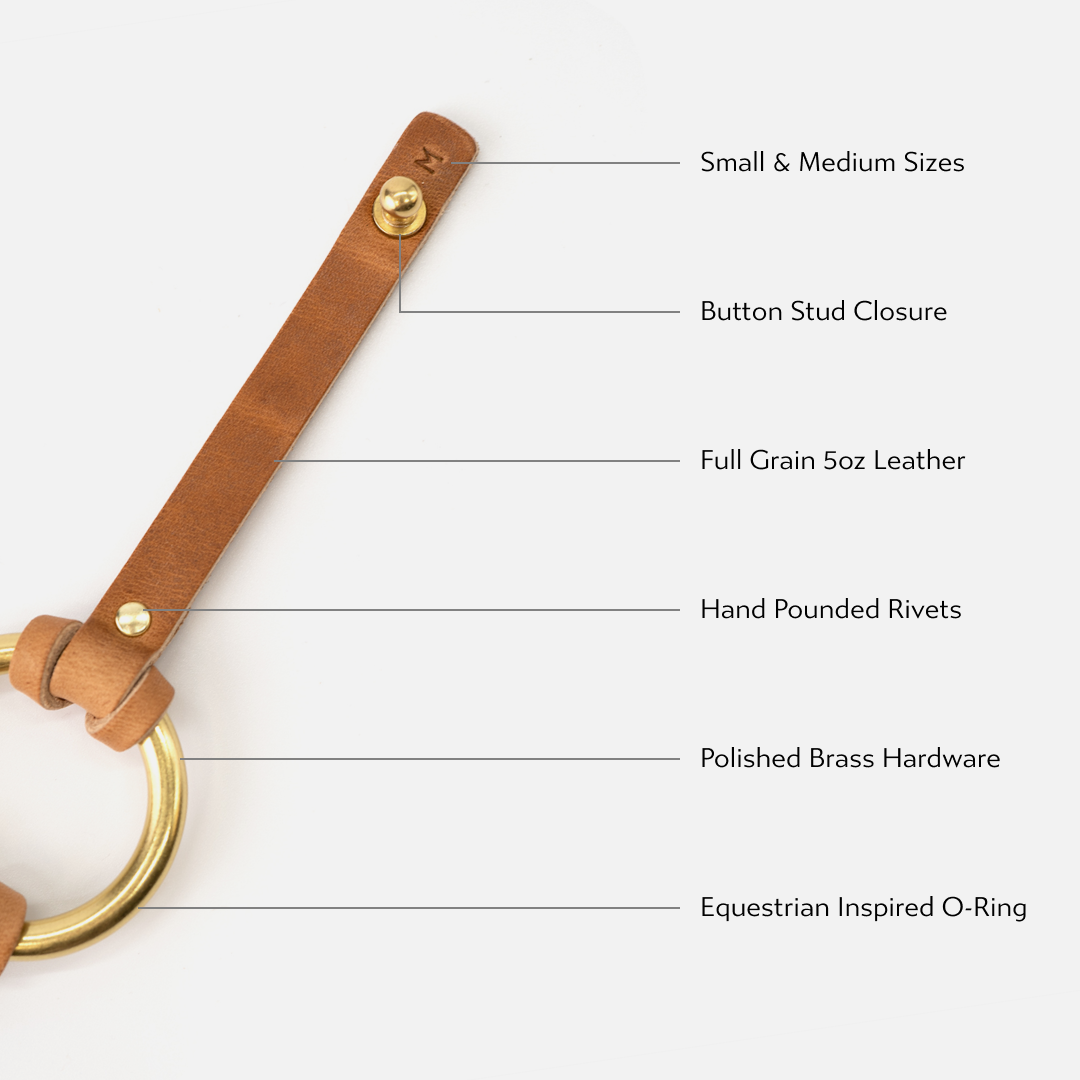 Equestrian-Inspired Chinati O-Ring Leather Bracelet