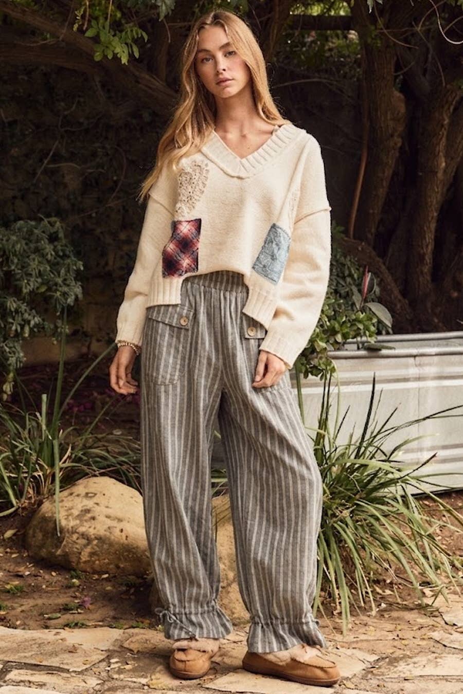 Nita Striped Wide Leg Pants