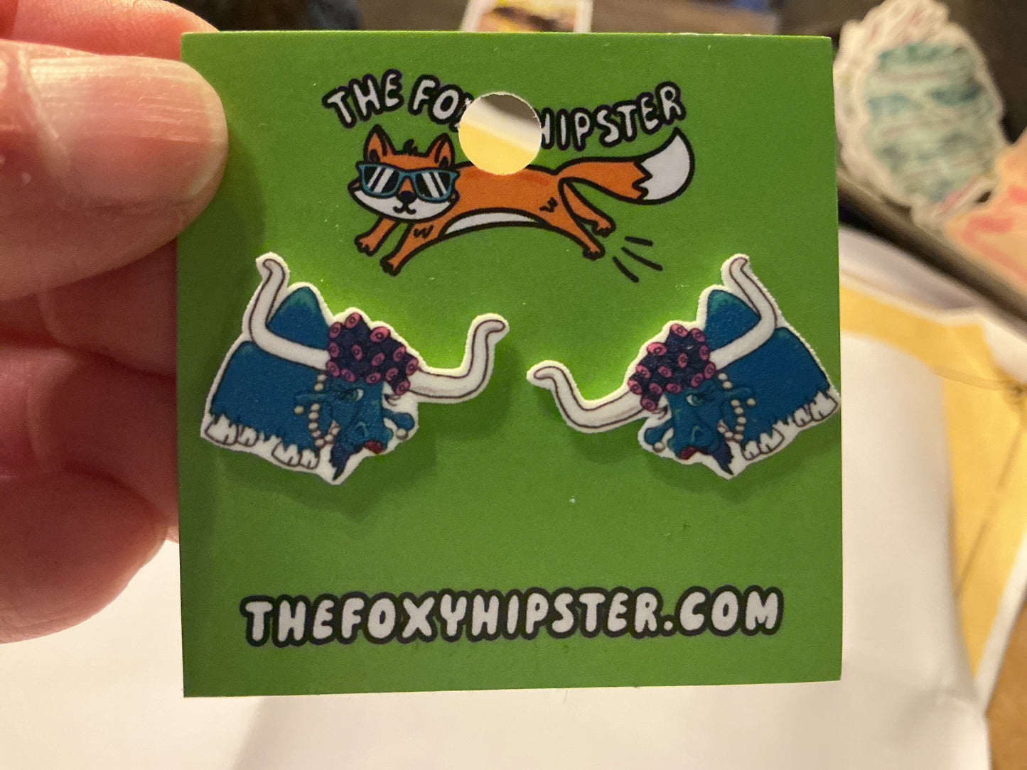 Blue Yak Earrings