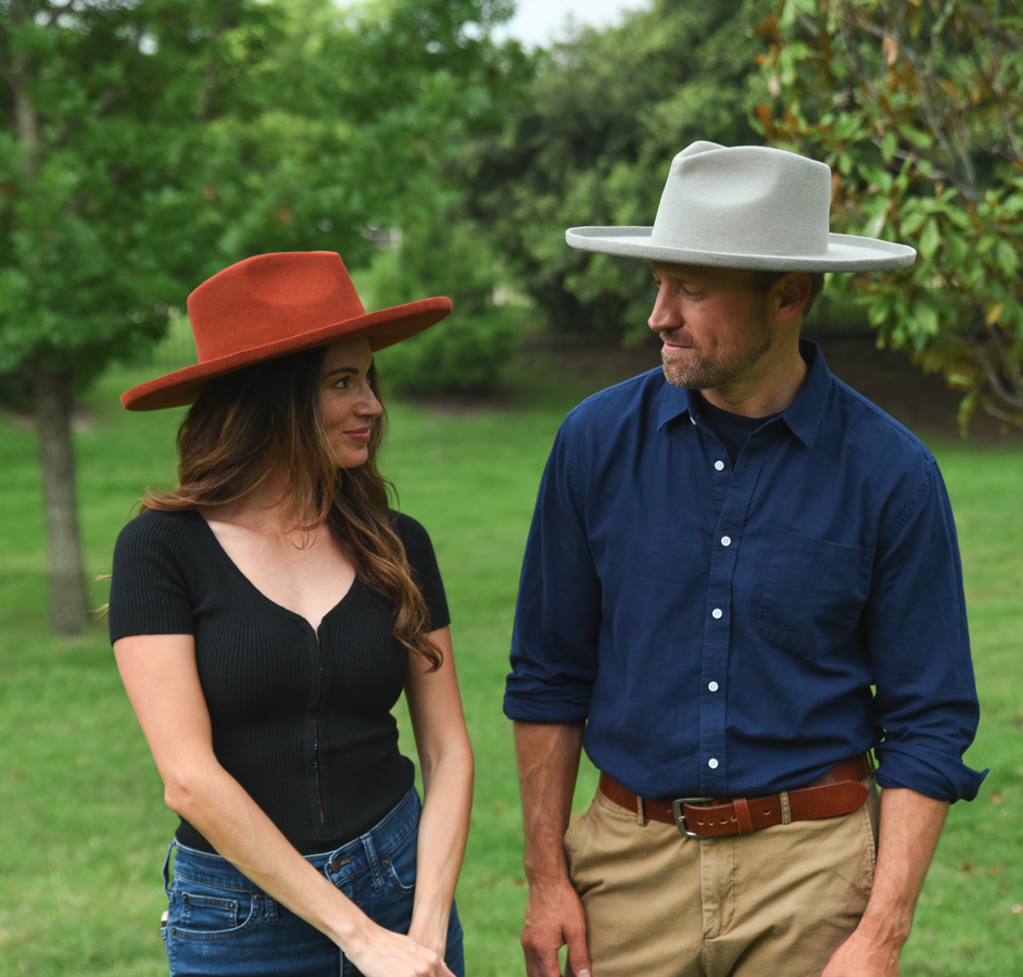 Wool Felt Teardrop Fedora Curled Brim Hat - Style Rustler