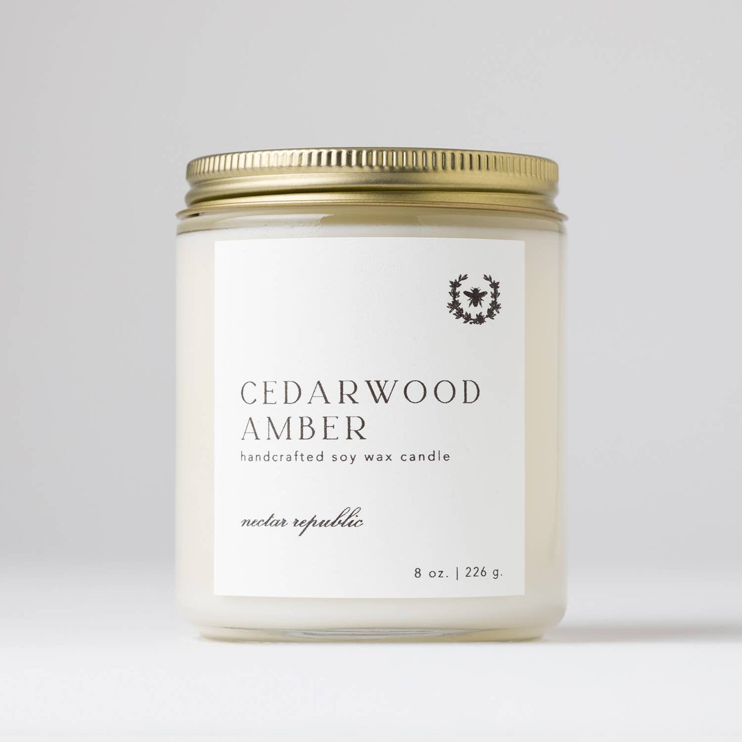 Cedarwood Amber : Jar Soy Candle