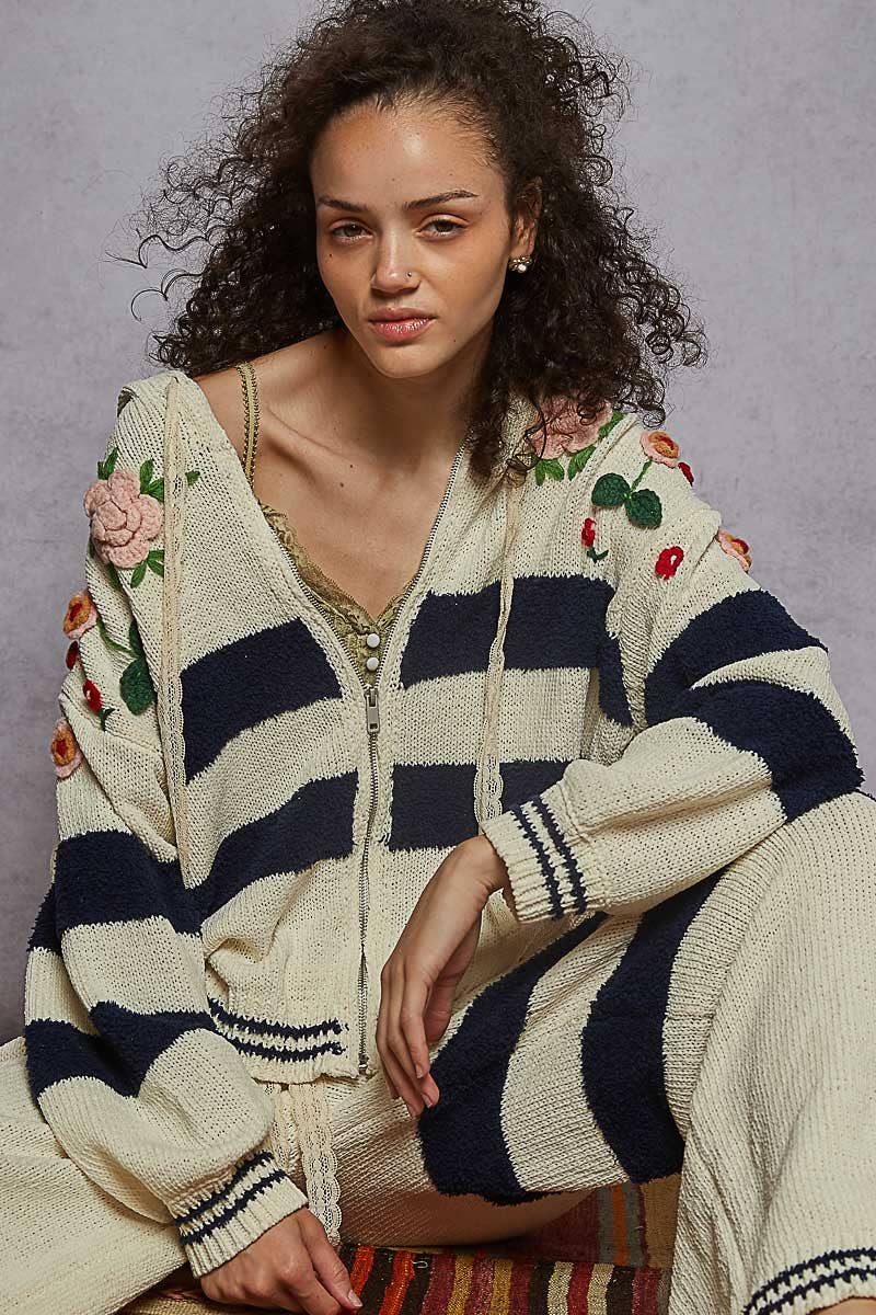 The Marven Zip-Up Sweater Top