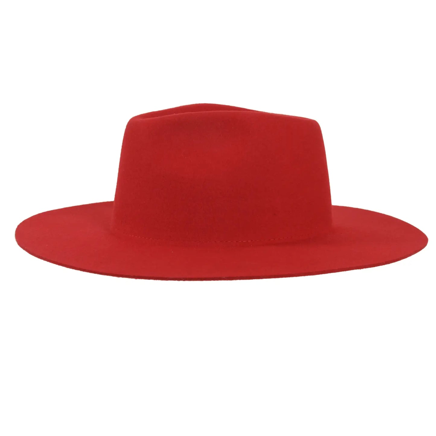 100% Wool Felt Flat Brim Fedora Hat - Style Rancher