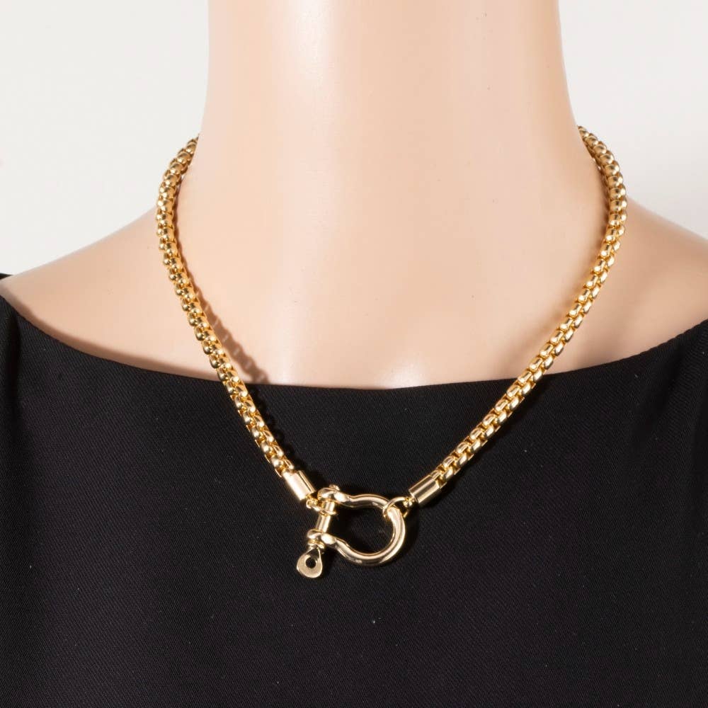 Horseshoe Shackle Pendant Necklace