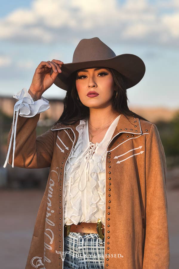 Sadie Stretch Suede Coat