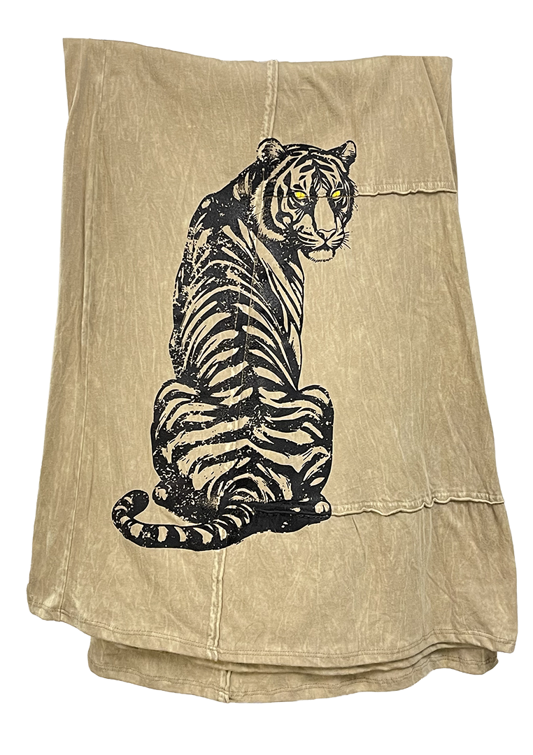 Mineral Wash Tiger Wide-Leg Pants