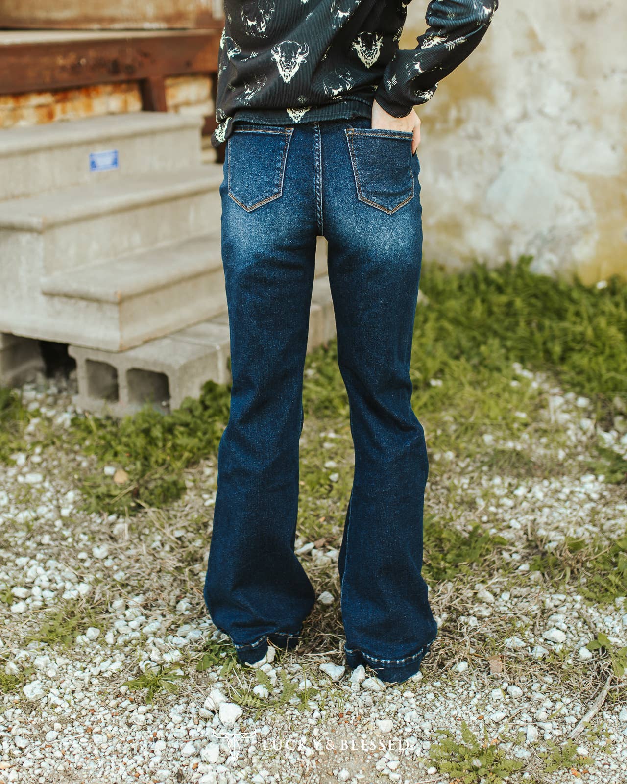 DD Dark High Rise Trouser Jean