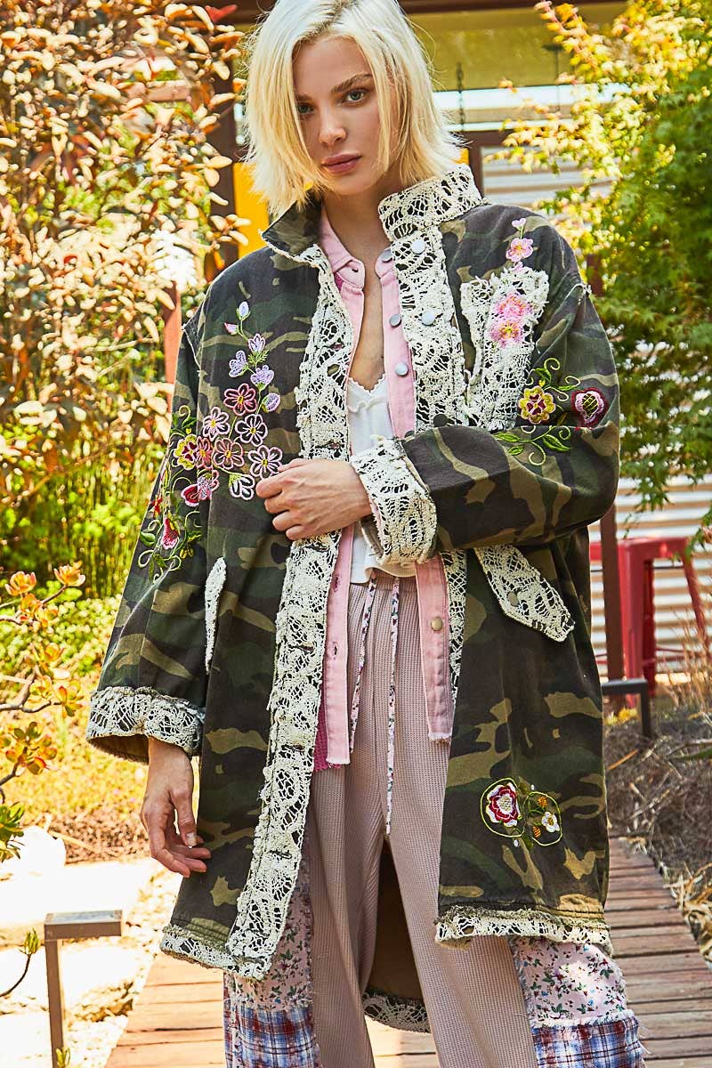 Oversized camo jacket