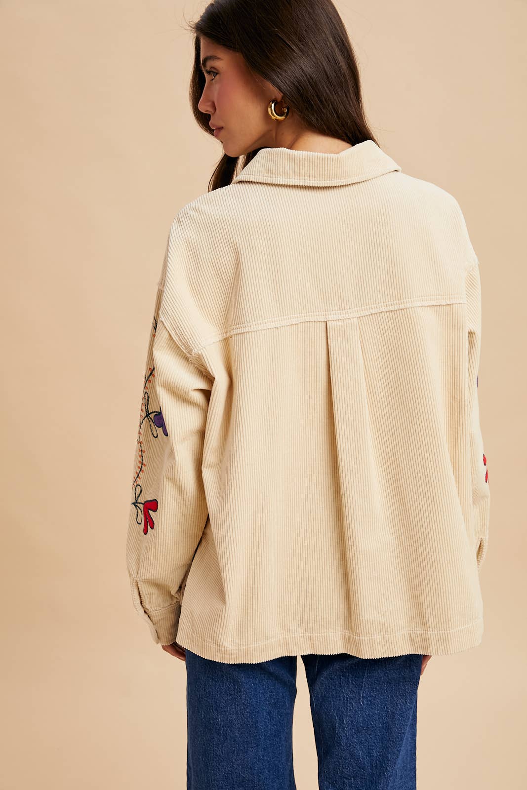 CORDUROY EMBROIDERED SHIRT