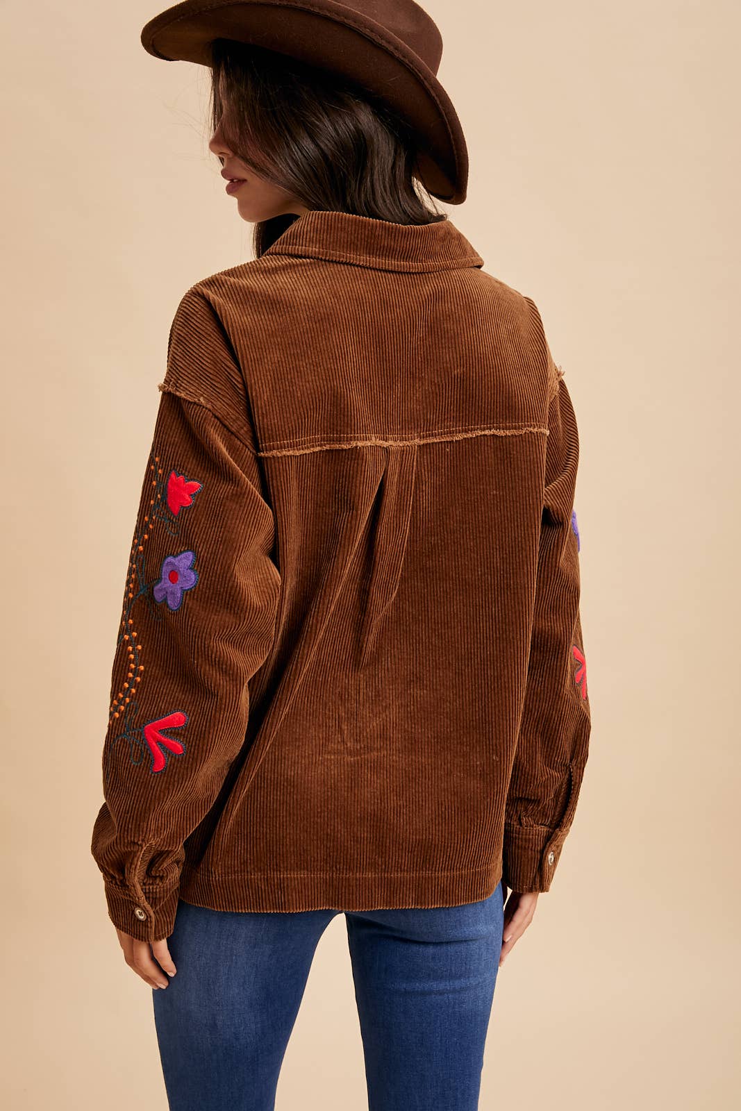 CORDUROY EMBROIDERED SHIRT