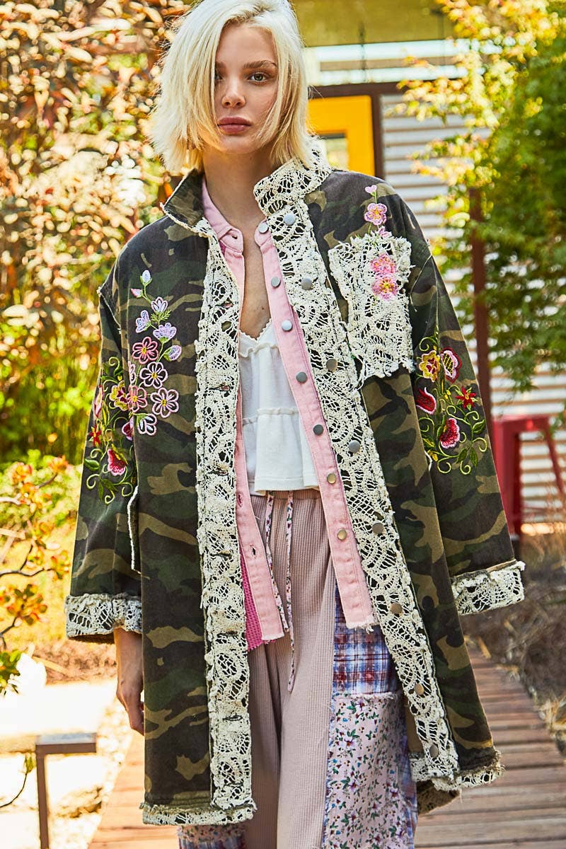 Oversized camo jacket