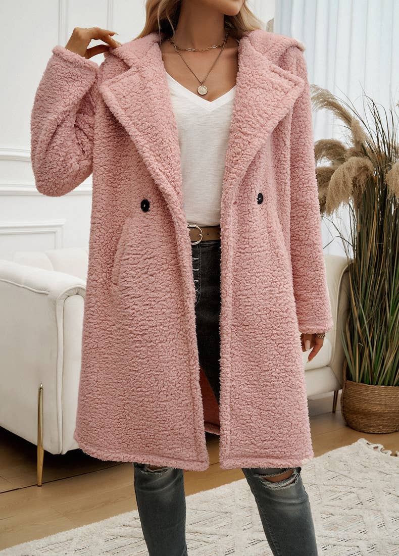 Teddy Hooded Midi Coat