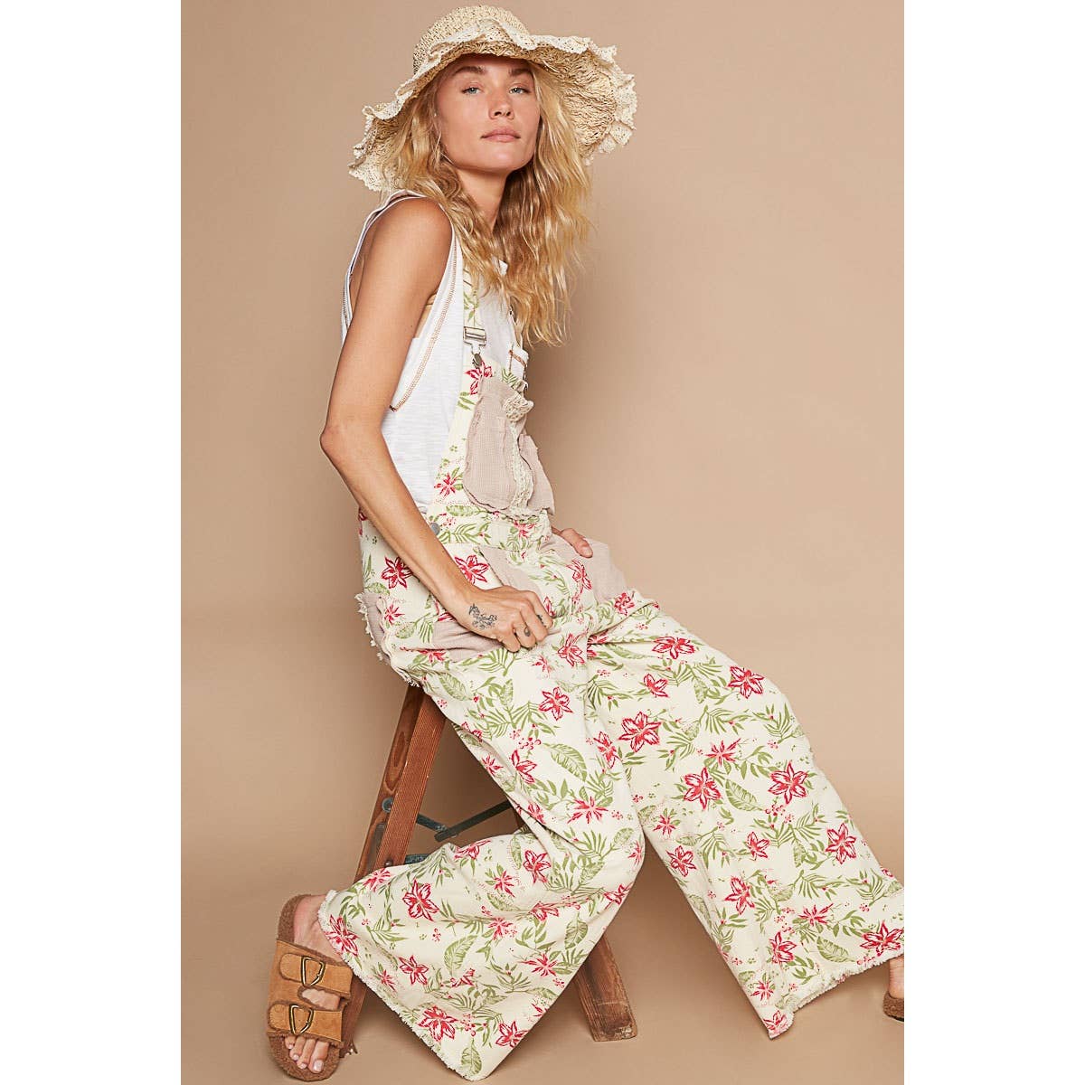wildflower floral print overall