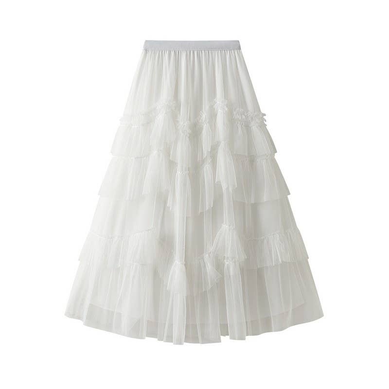 Wave Ruffle Skirt
