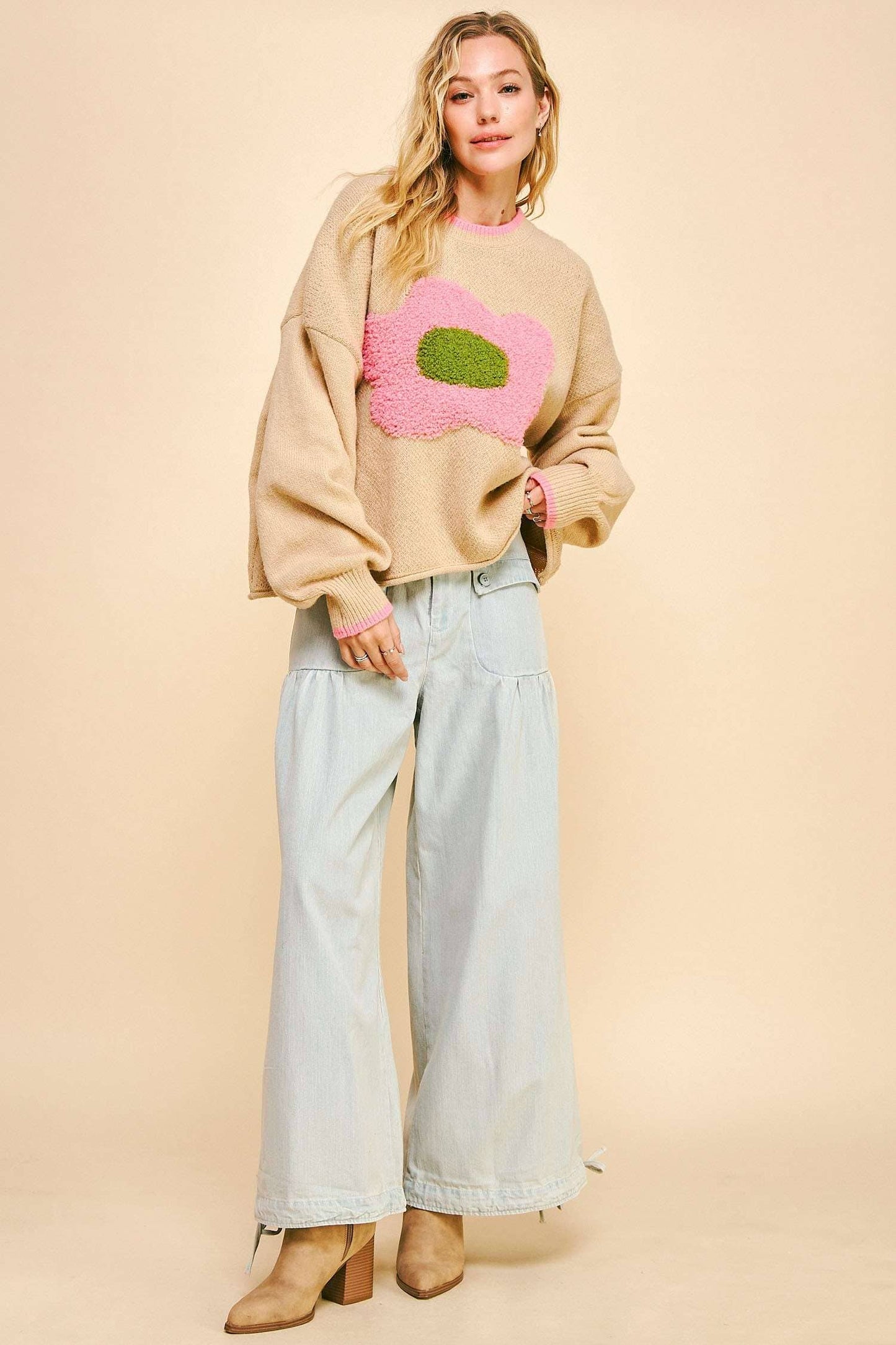 Julia Beth Daisy Knit Sweater