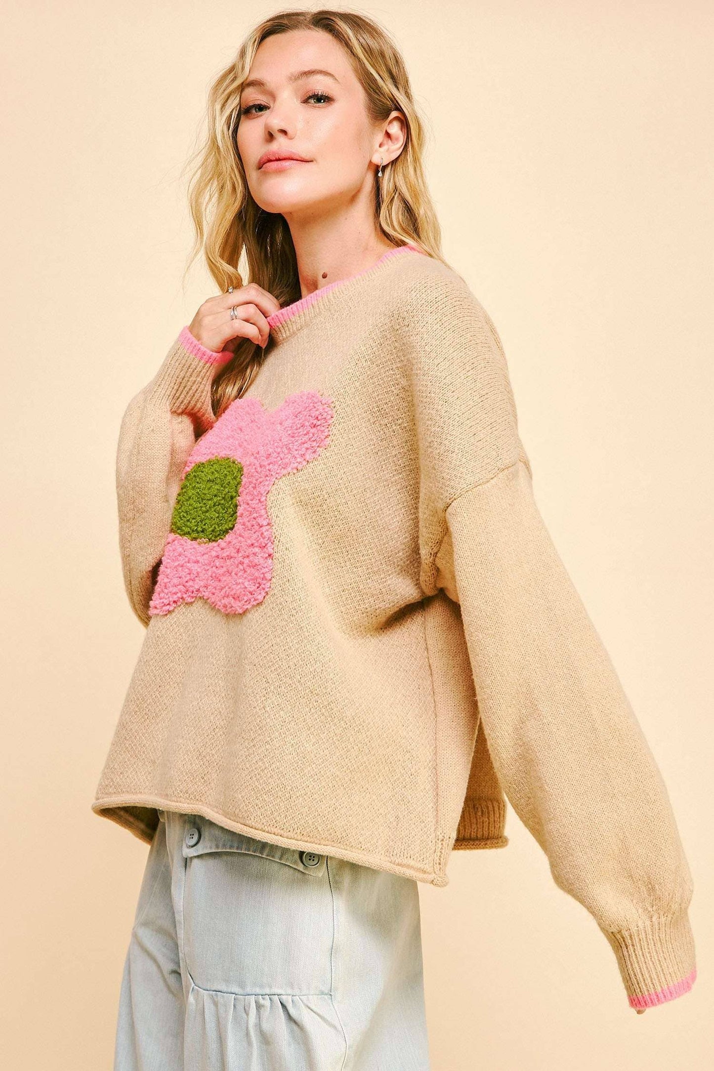 Julia Beth Daisy Knit Sweater