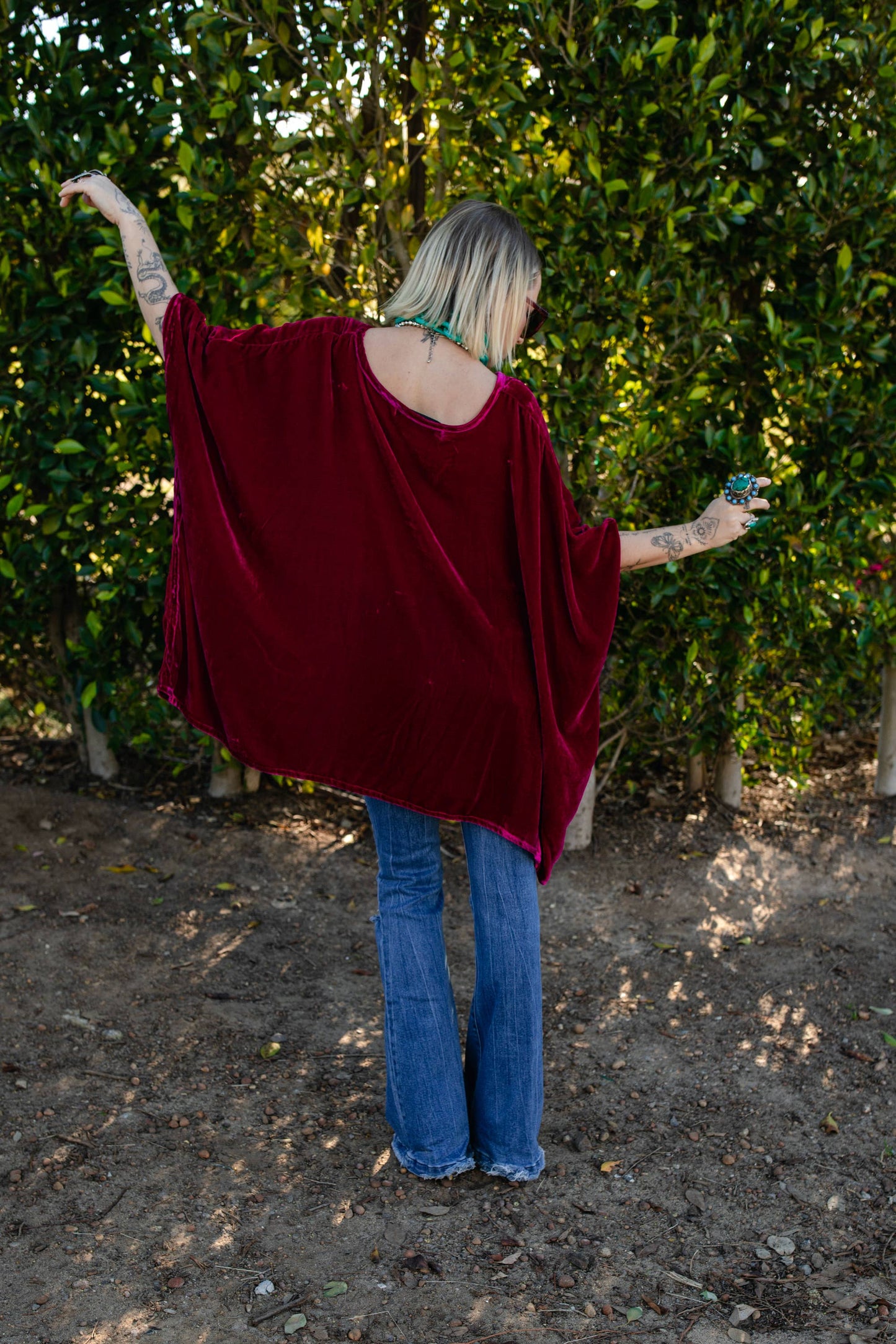 Grace Zandra Silk Velvet Scarf Top
