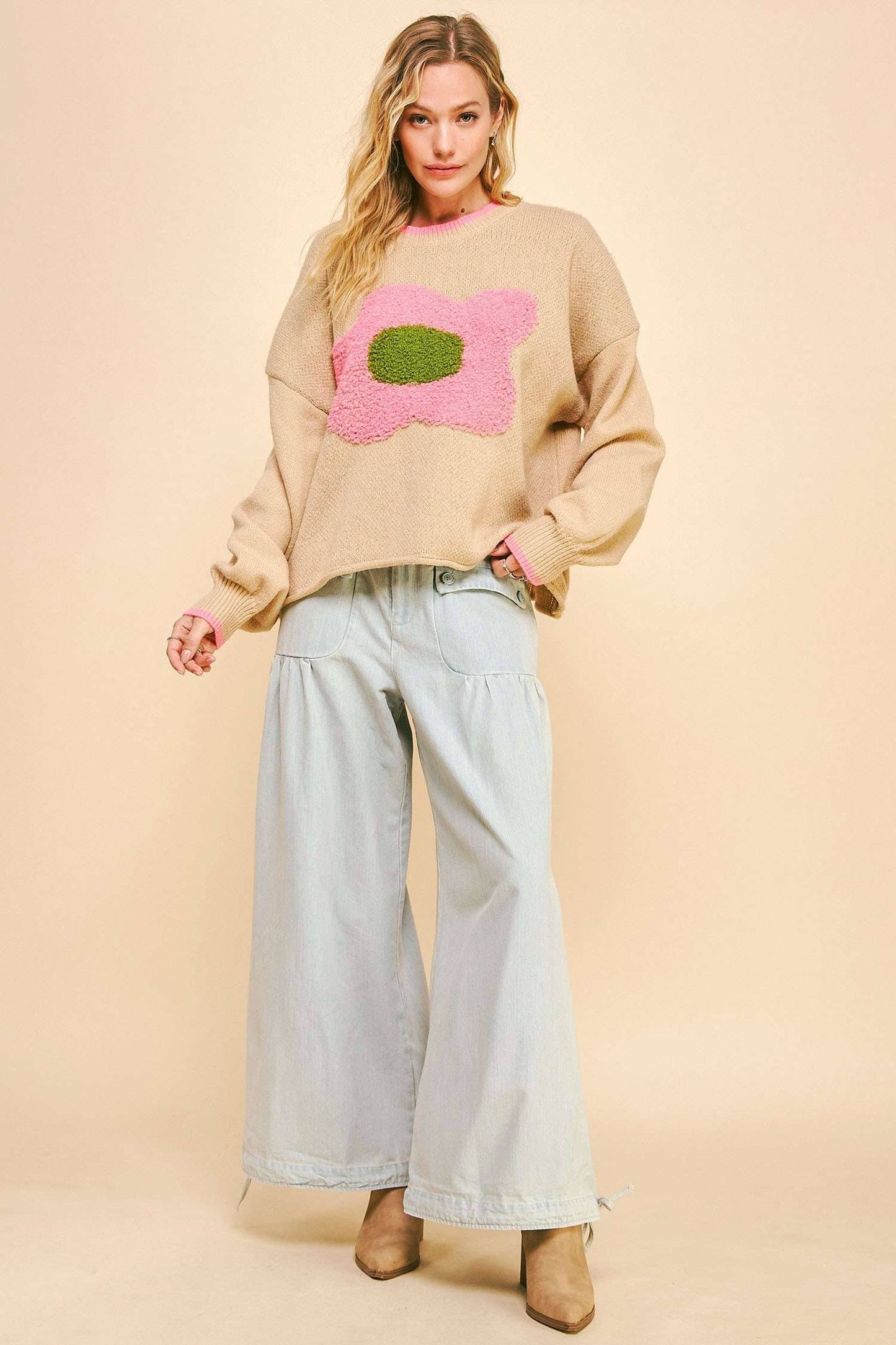 Julia Beth Daisy Knit Sweater