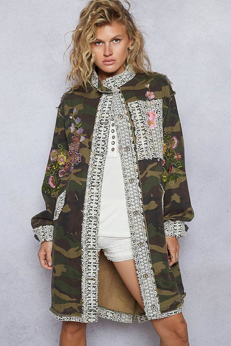 Oversized camo jacket