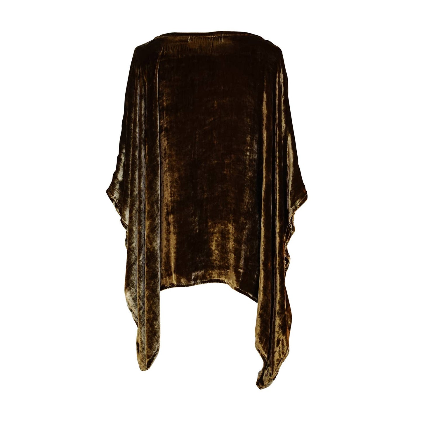 lydia Olive Silk Velvet Scarf Top