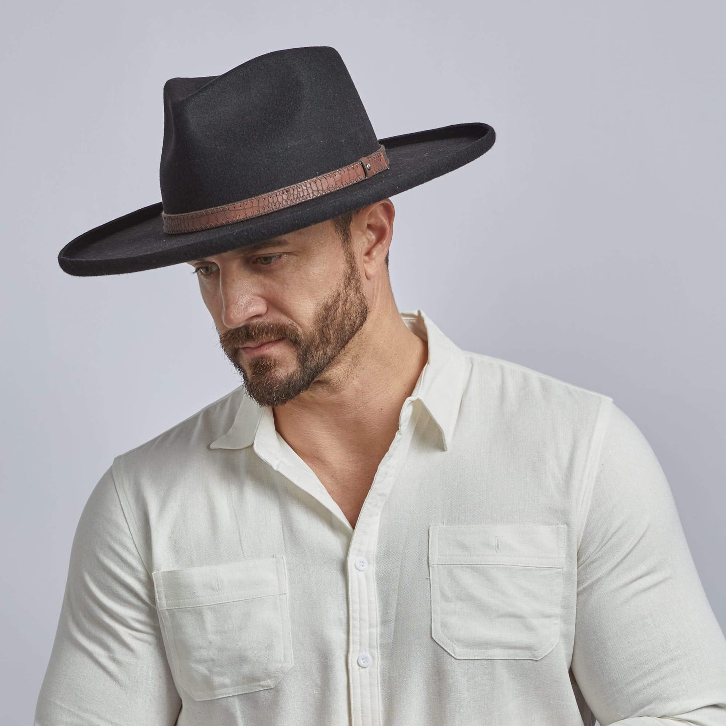 Pencil Rim Wool Felt Fedora Hat - Style Hudson