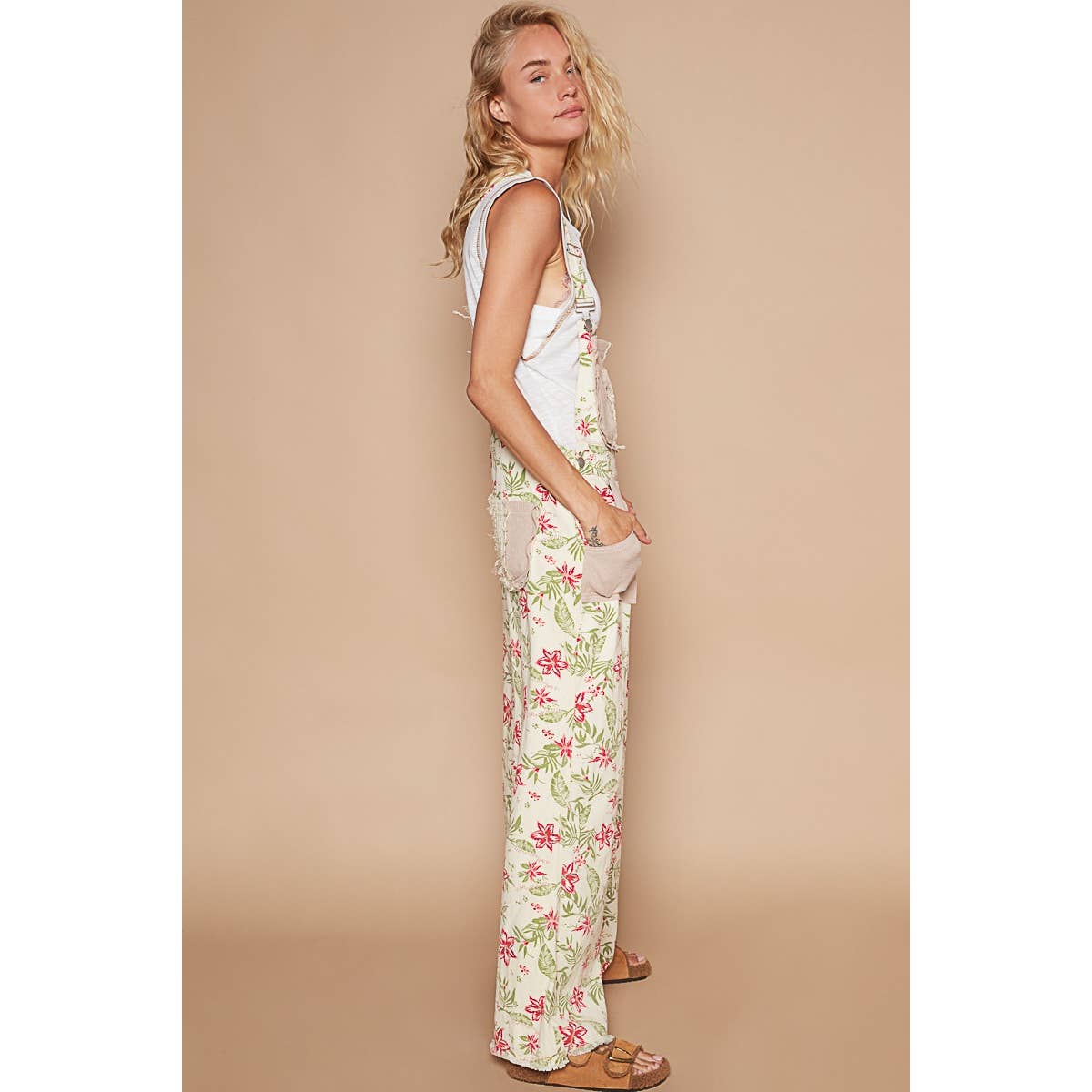 wildflower floral print overall