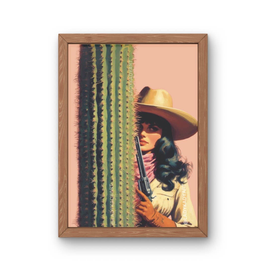 Sharp Shooter Cowgirl Art Print