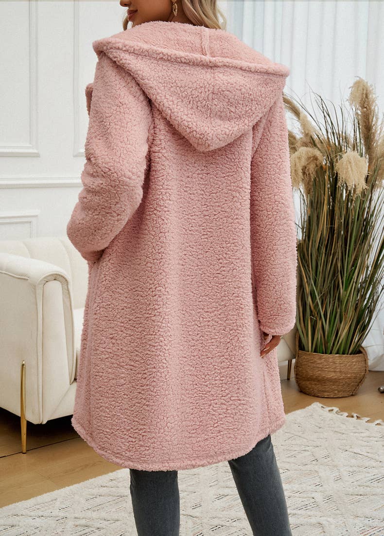 Teddy Hooded Midi Coat