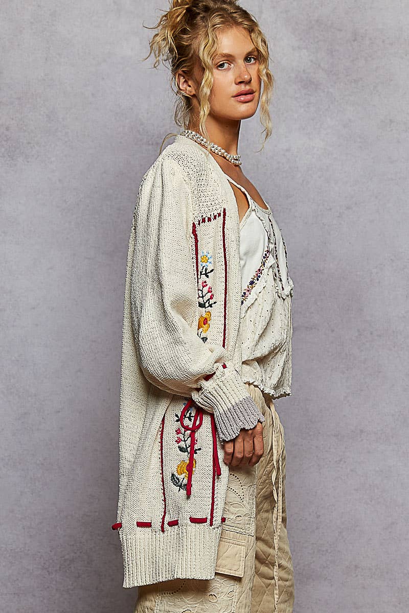 Floral Maxi Cardigan Sweater