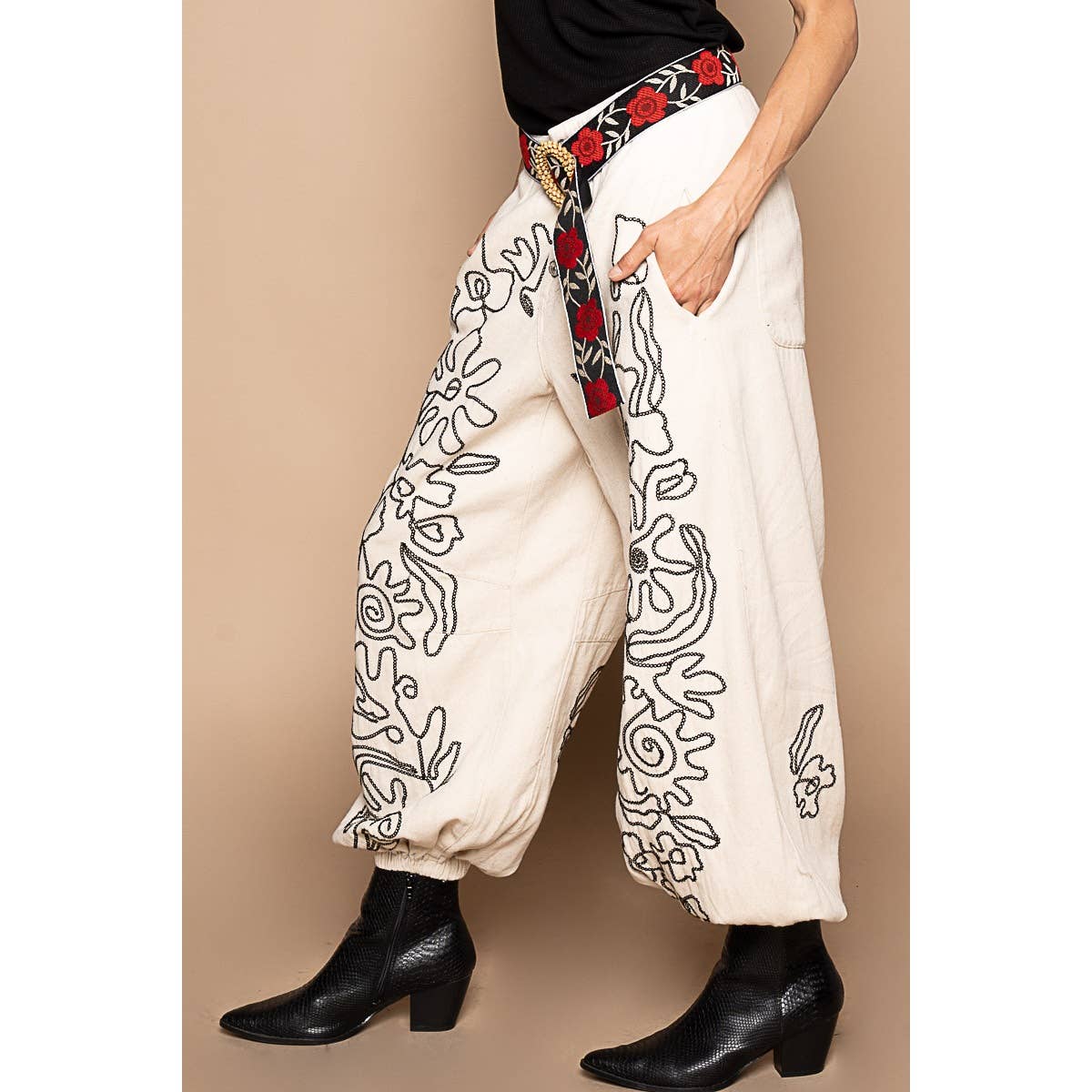 The Twila Floral Embroidered Pants