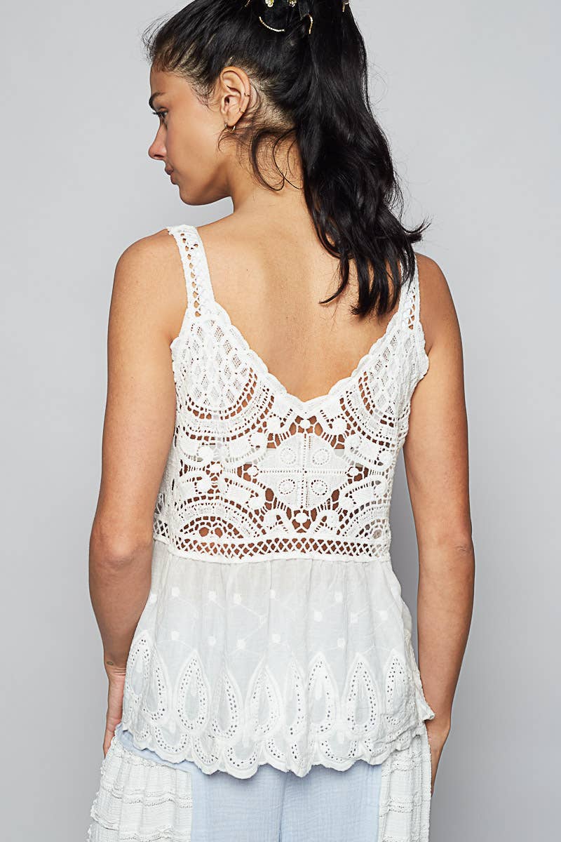 crochet woven tank
