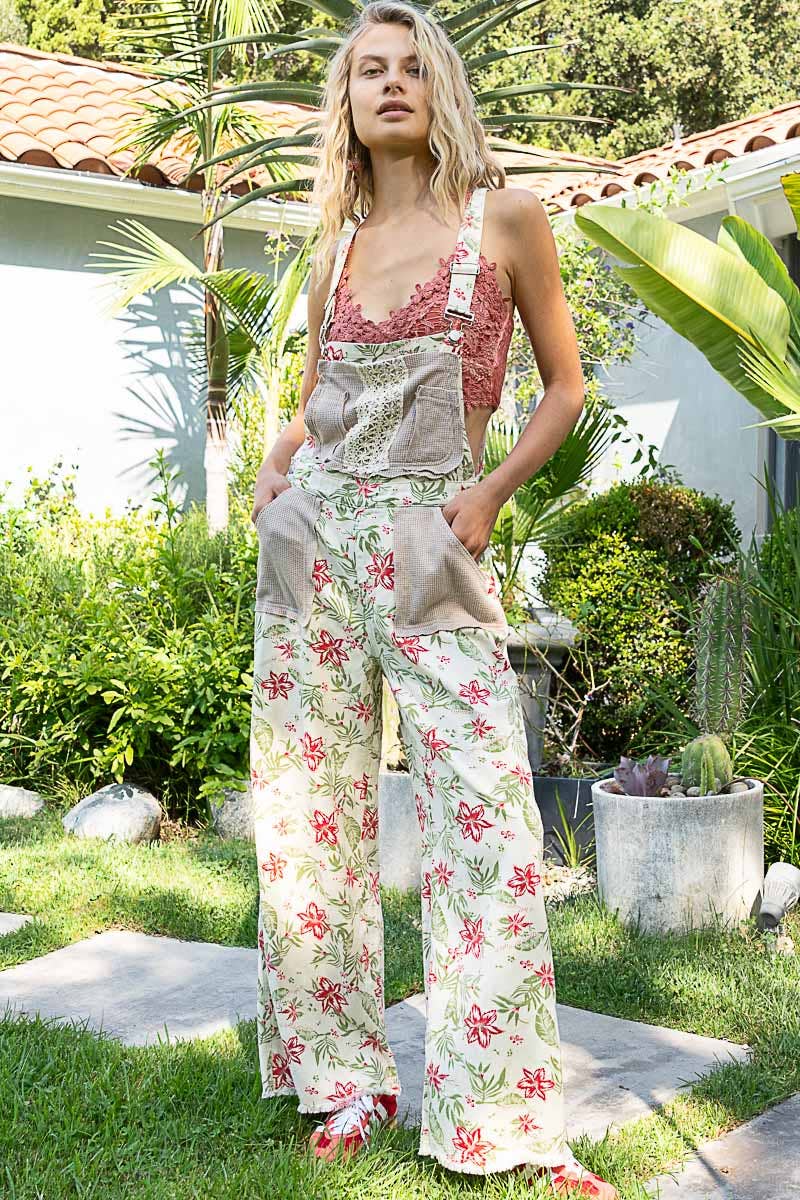 wildflower floral print overall