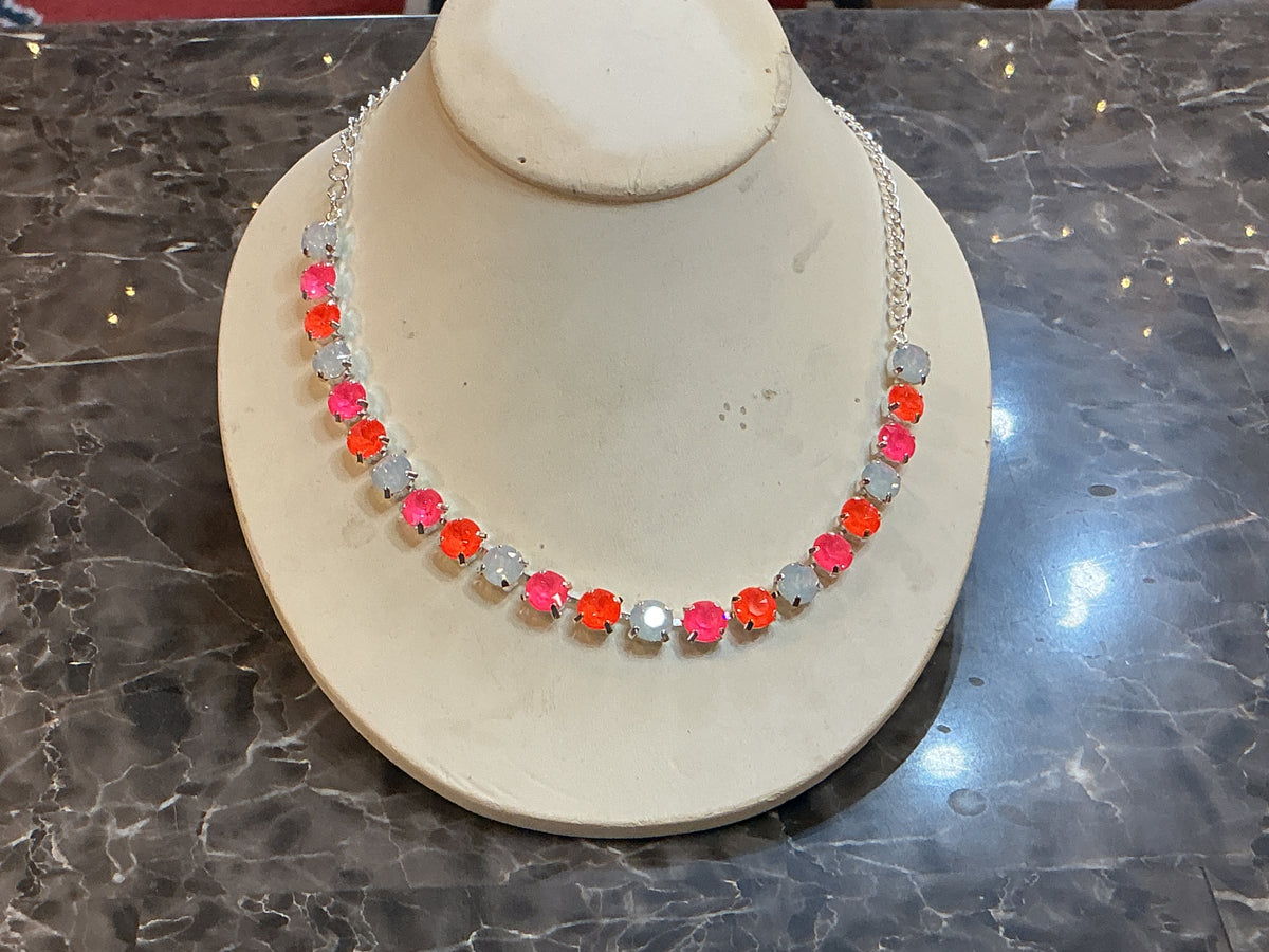 Unicorn sparkle necklace, silver chain