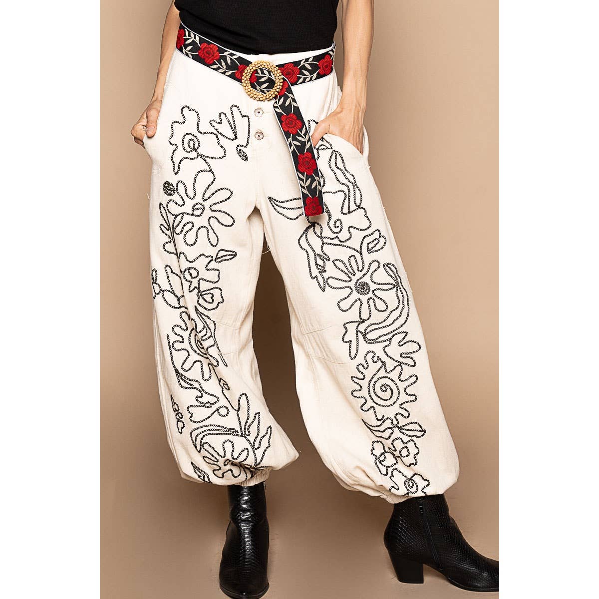 The Twila Floral Embroidered Pants
