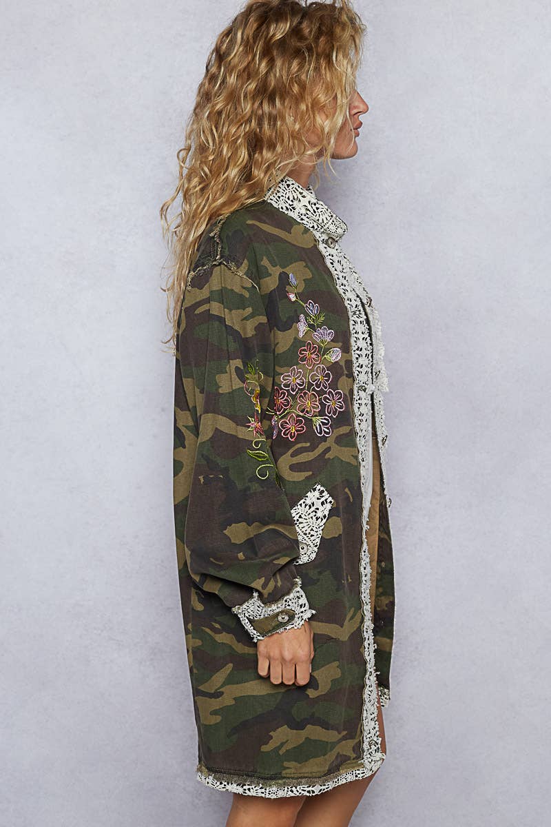 Oversized camo jacket