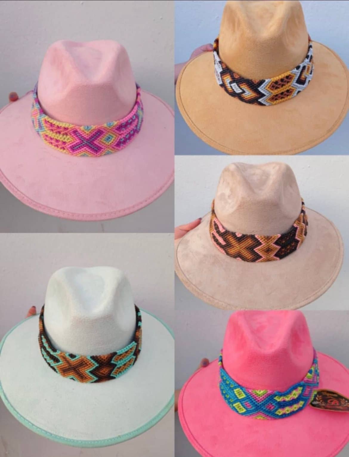 Wide Mexican braided hat band