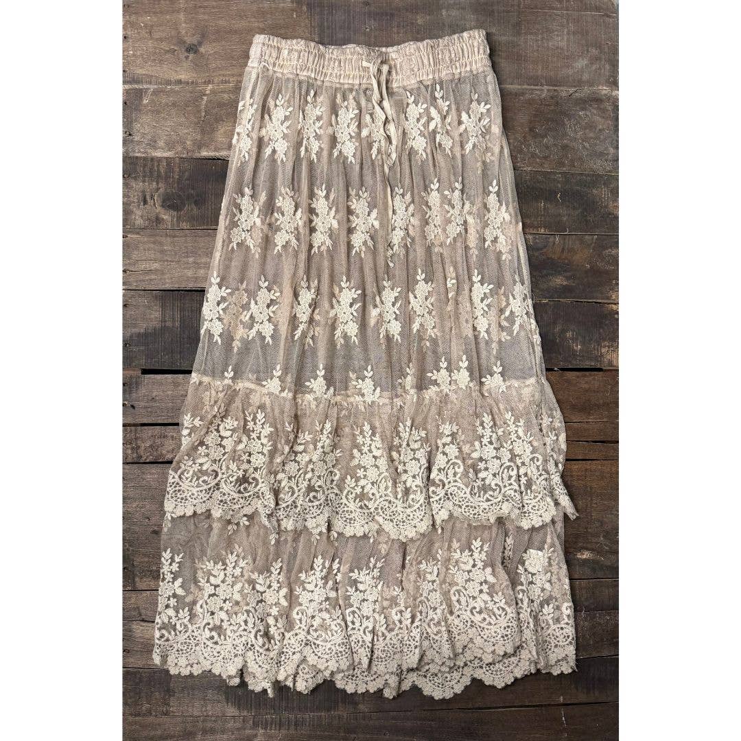 Whispered Skies Skirt - Oatmeal