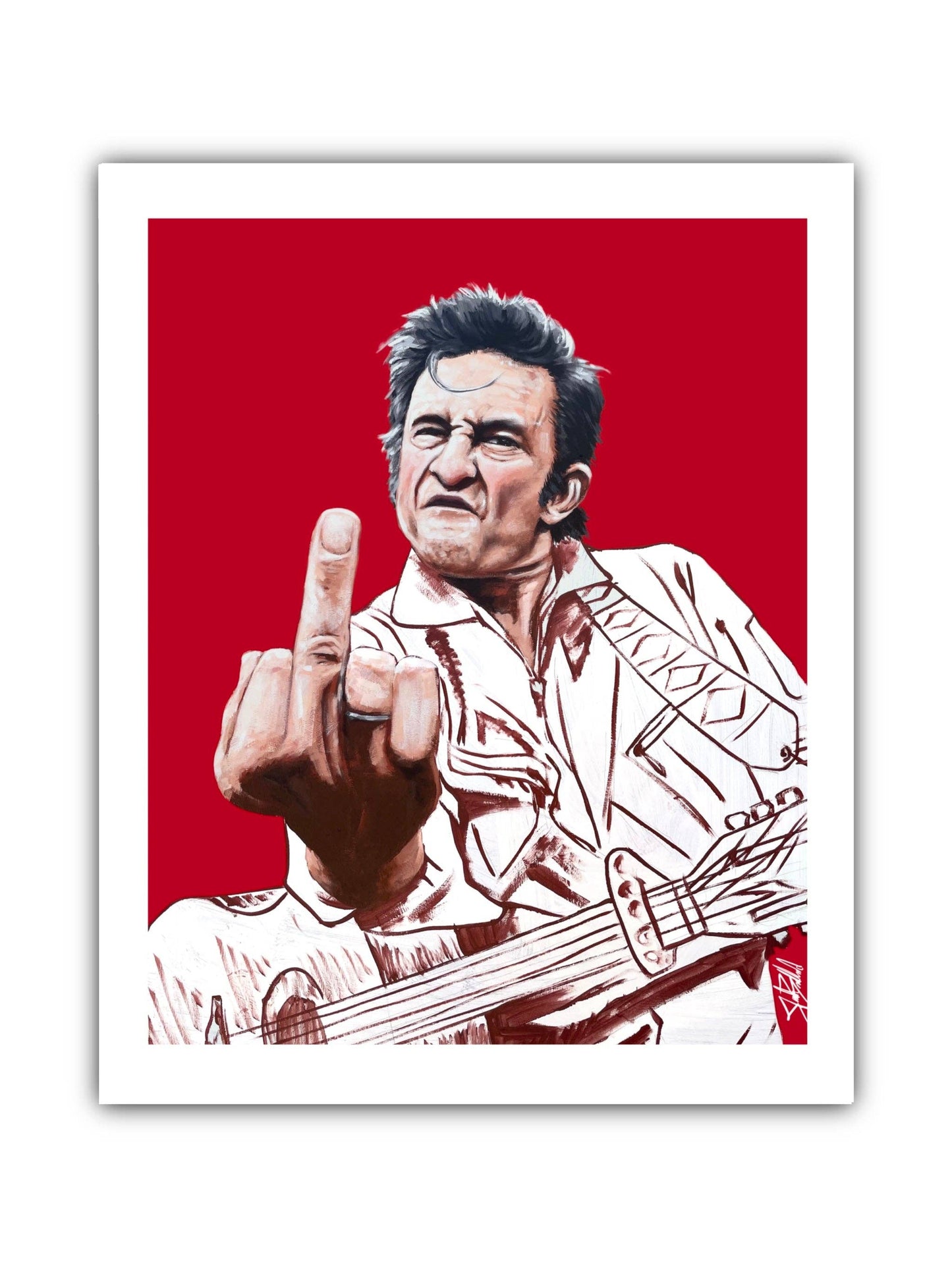 Johnny Cash Paper Print