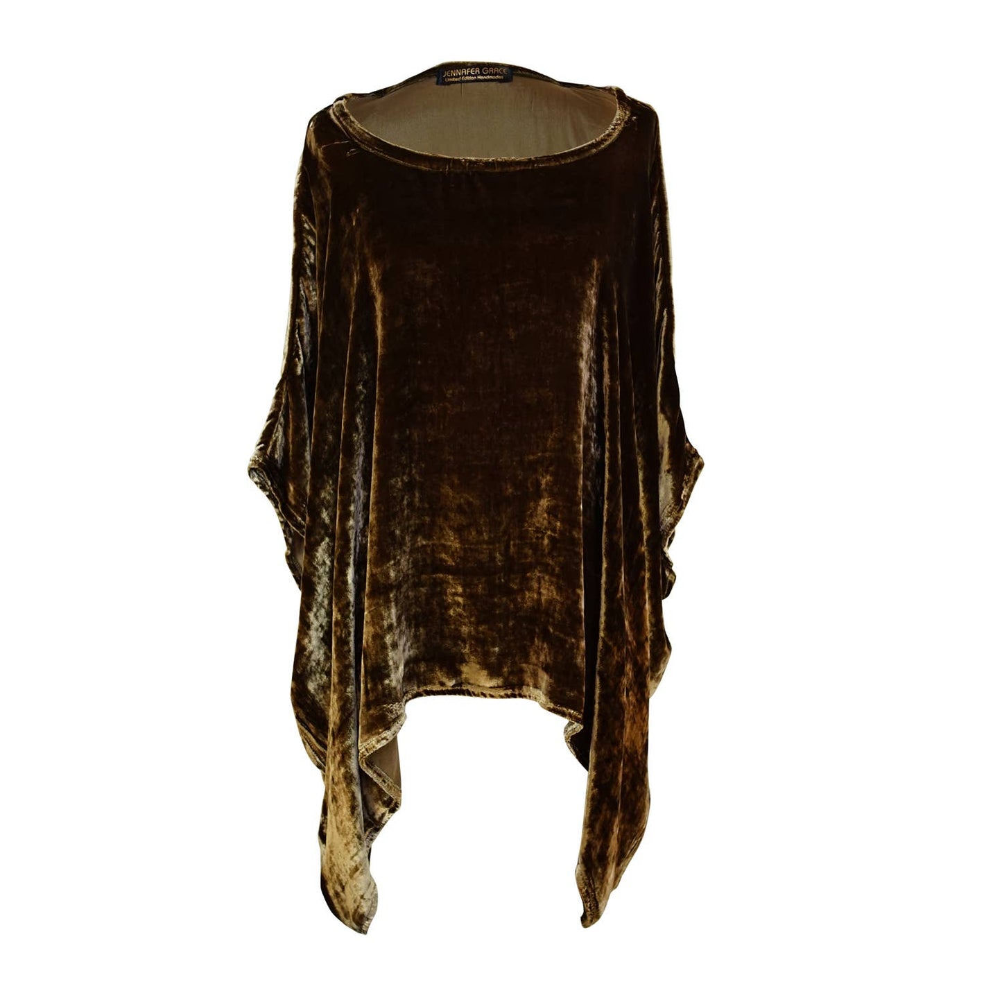 lydia Olive Silk Velvet Scarf Top