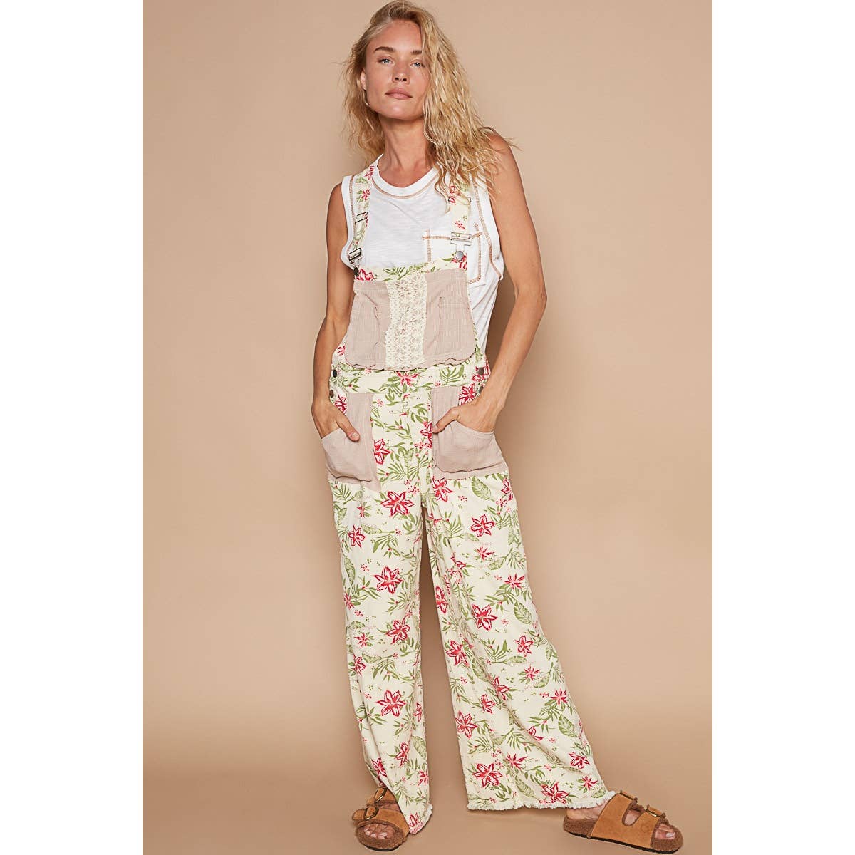 wildflower floral print overall