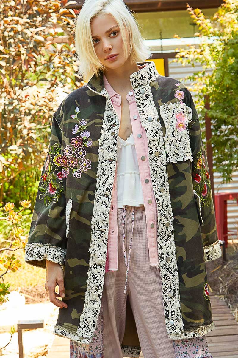 Oversized camo jacket
