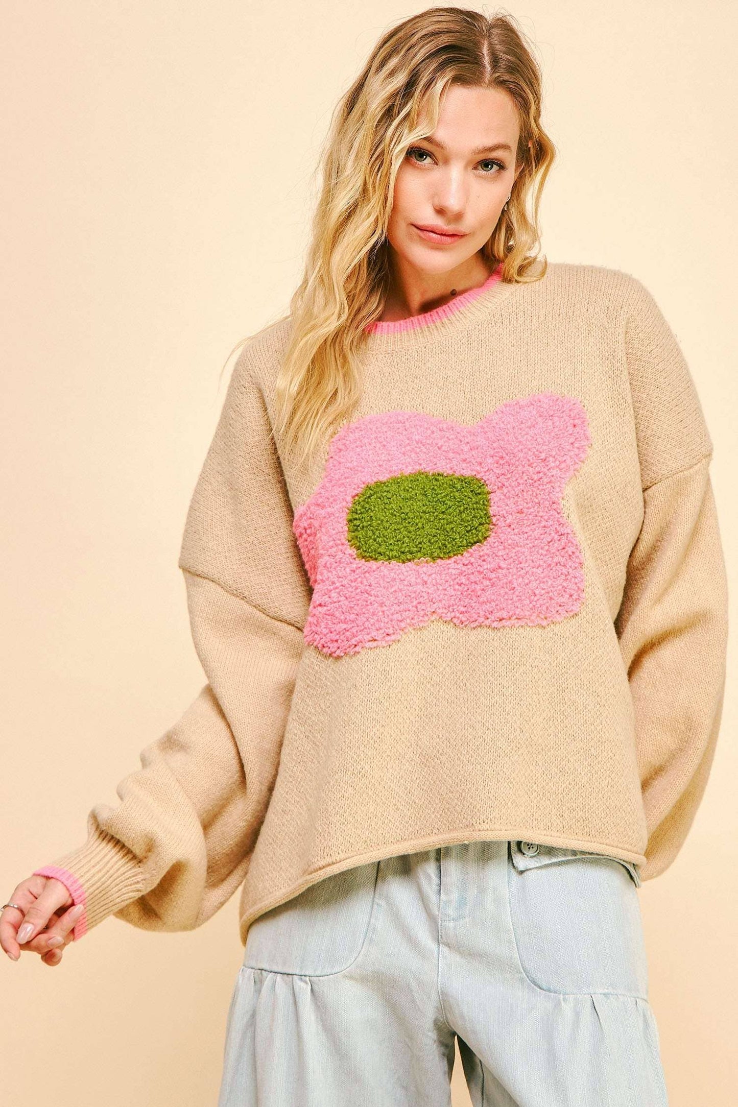 Julia Beth Daisy Knit Sweater