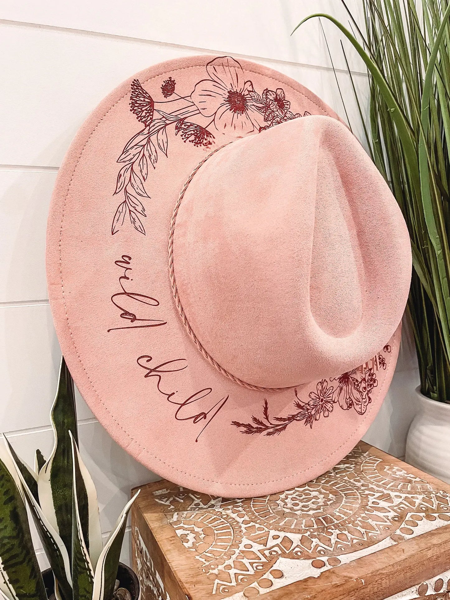 Engraved Floral Hat